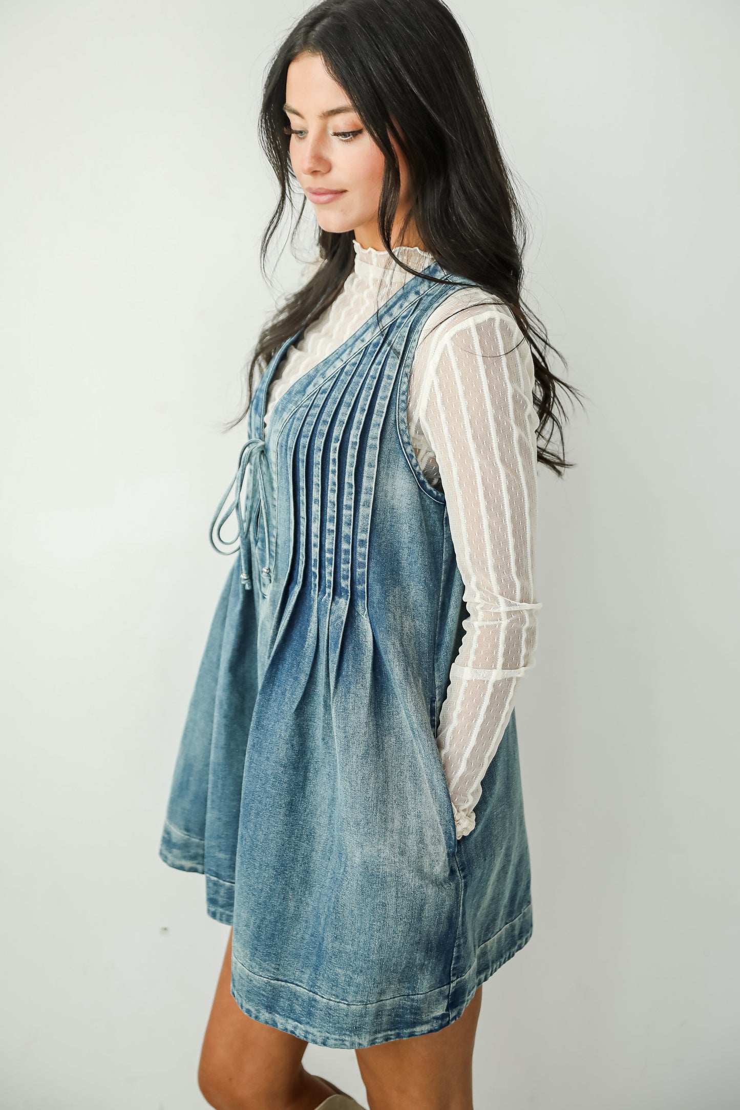 Precious Look Denim Romper