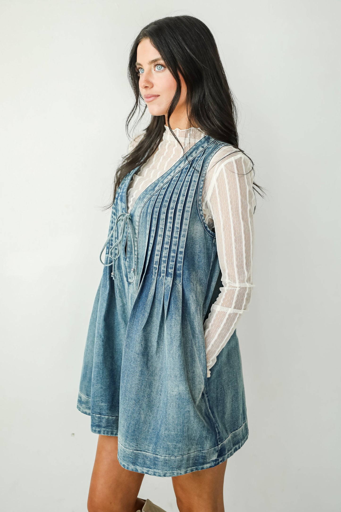 Precious Look Denim Romper