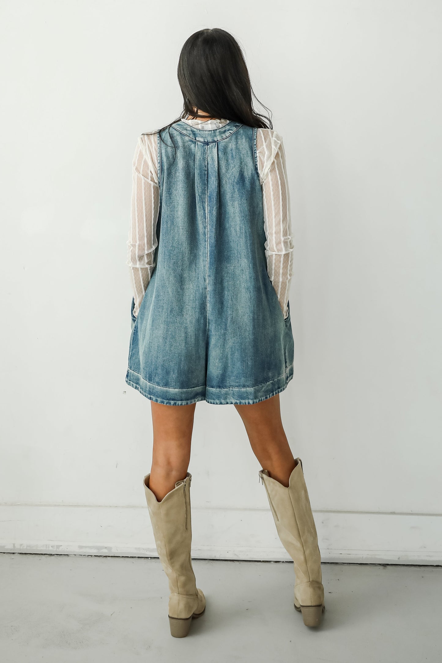 Precious Look Denim Romper