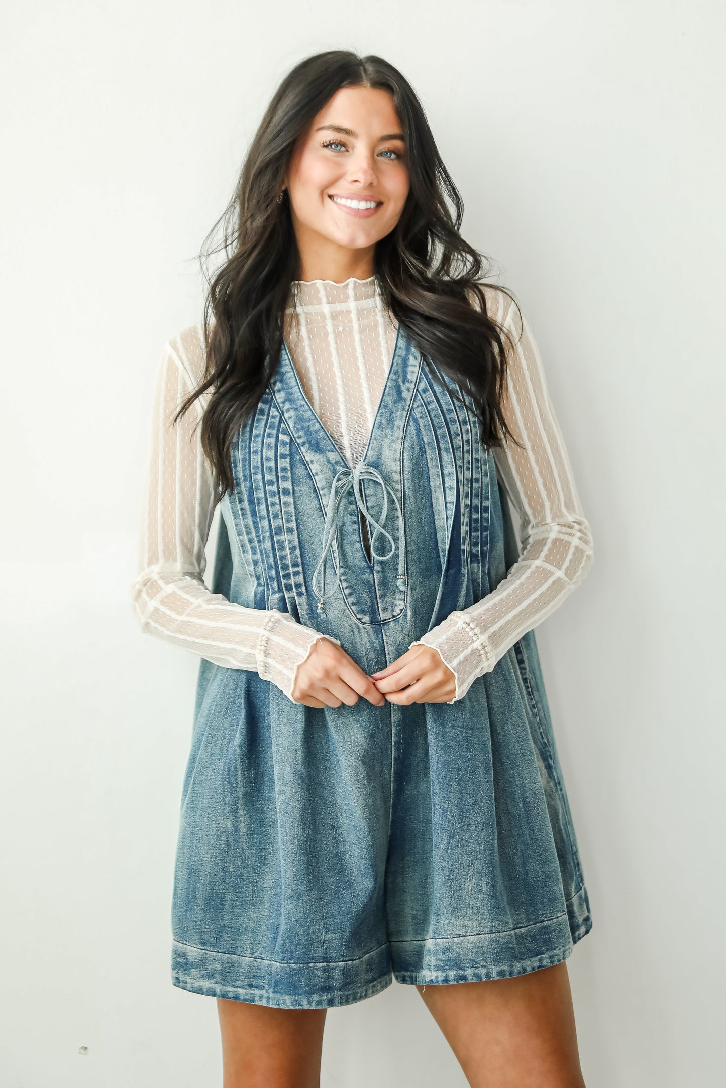 Precious Look Denim Romper