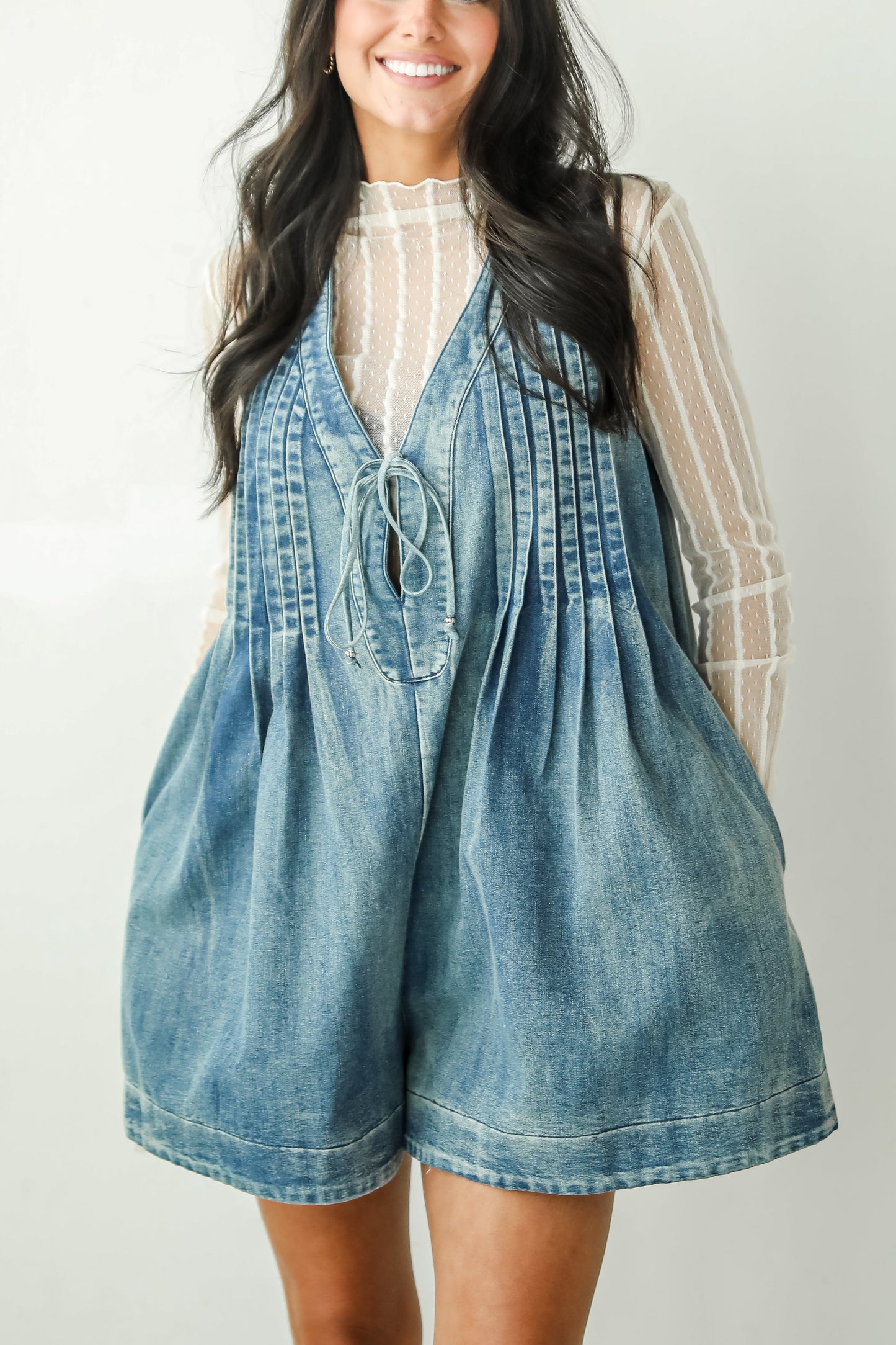Precious Look Denim Romper