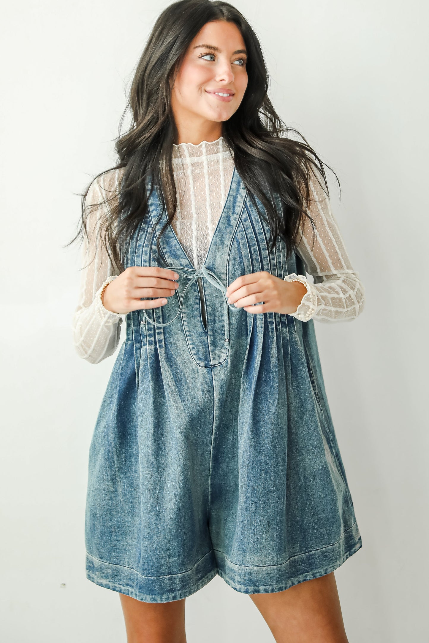Precious Look Denim Romper