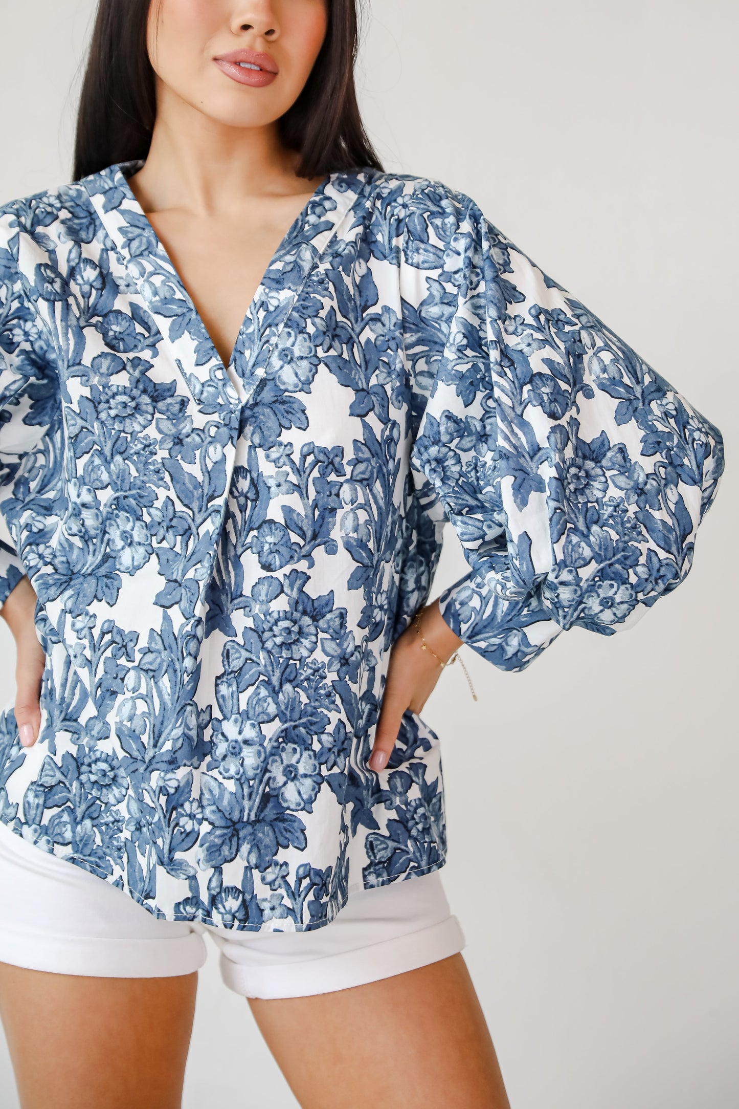 Flirtatious Always Off White Floral Blouse