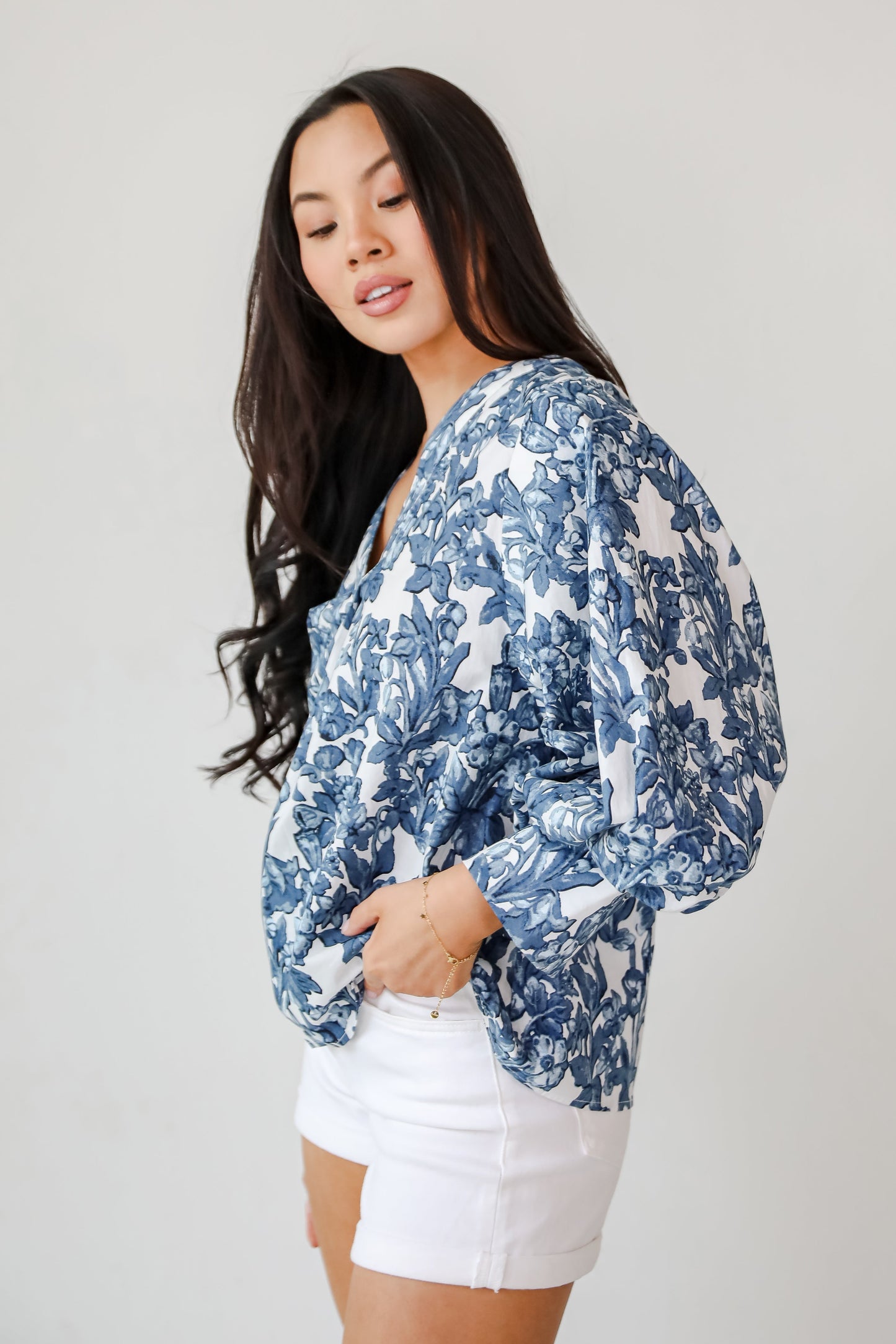 Flirtatious Always Off White Floral Blouse