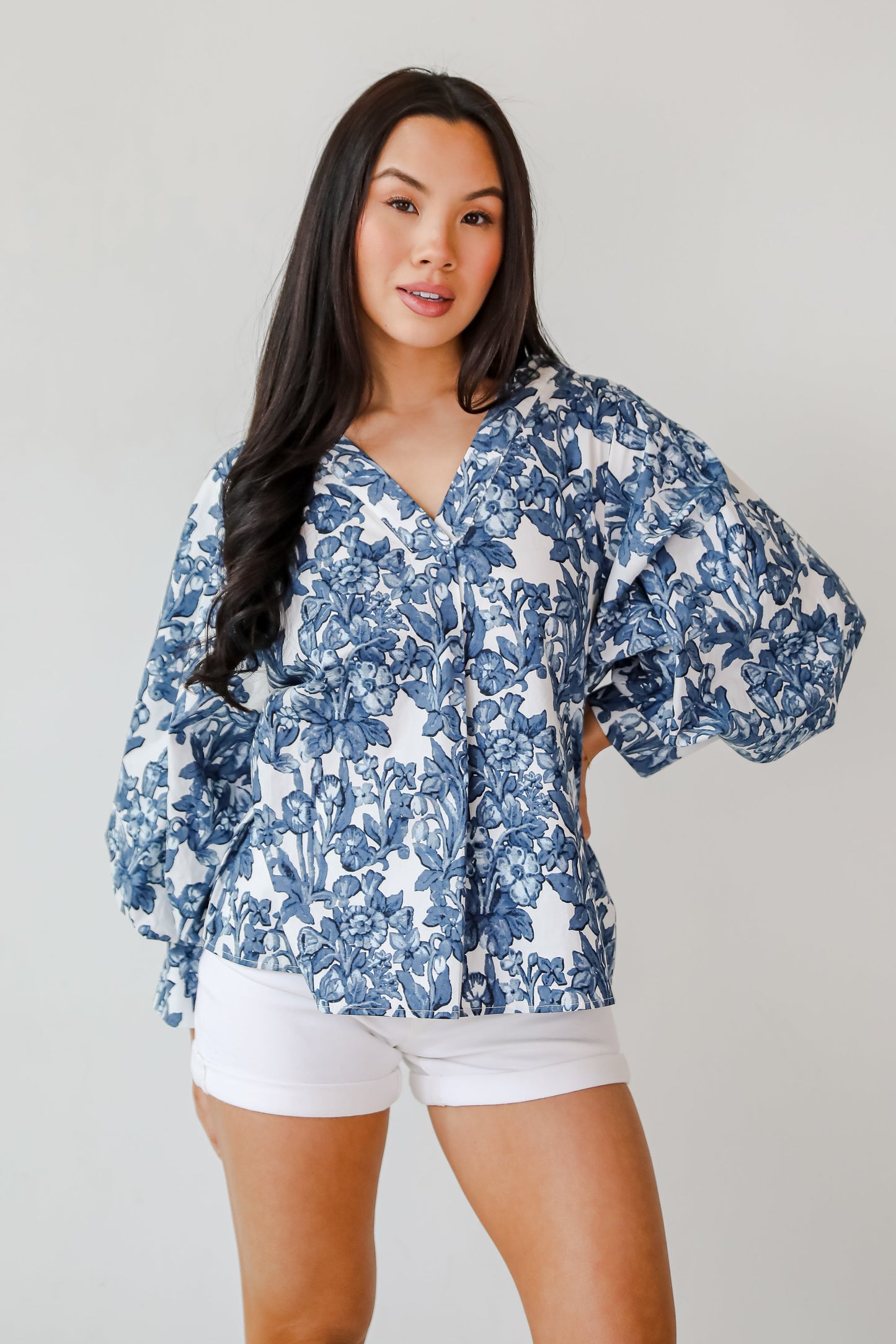 Flirtatious Always Off White Floral Blouse