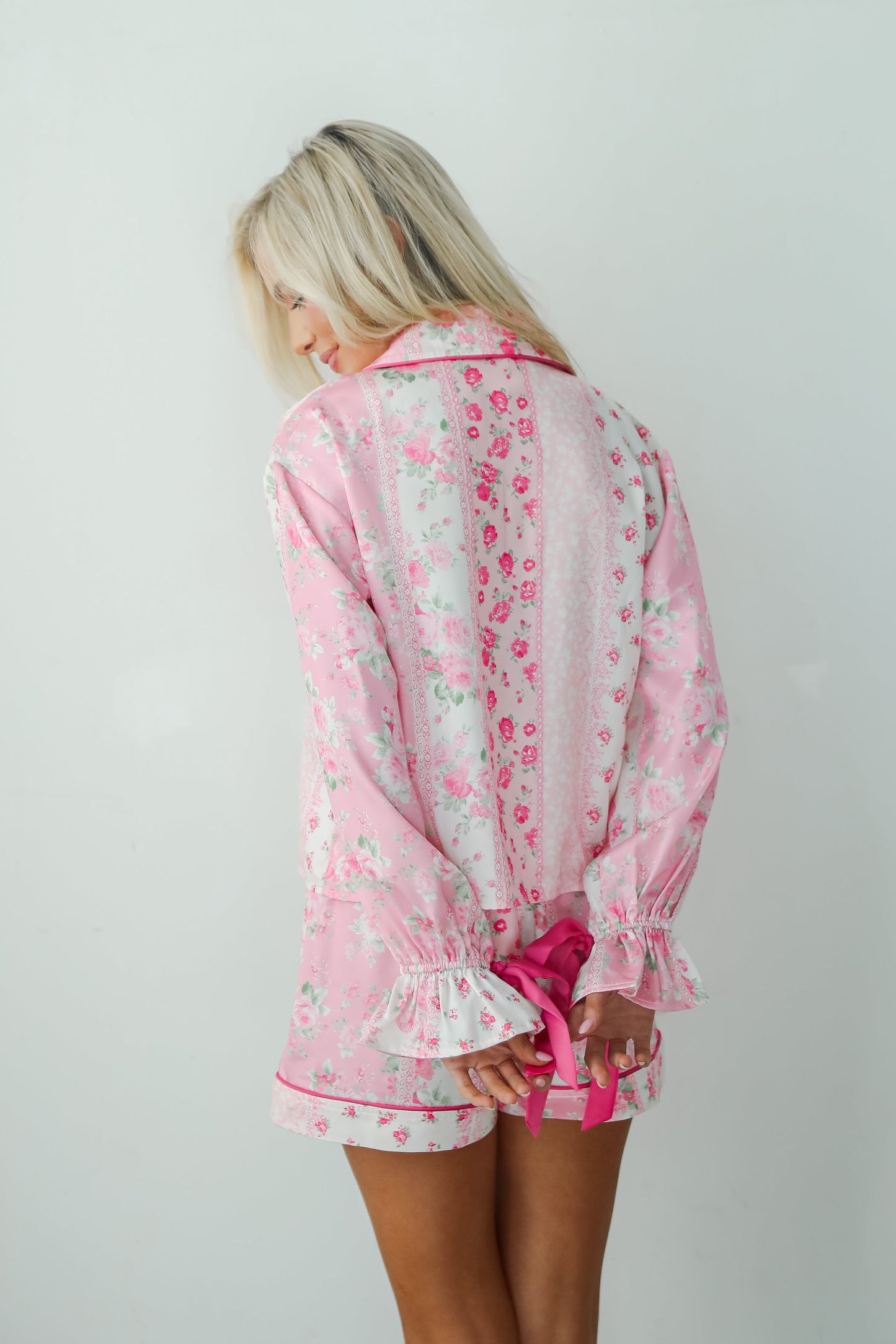 Sweet Dreams Pink Floral Pajama Top