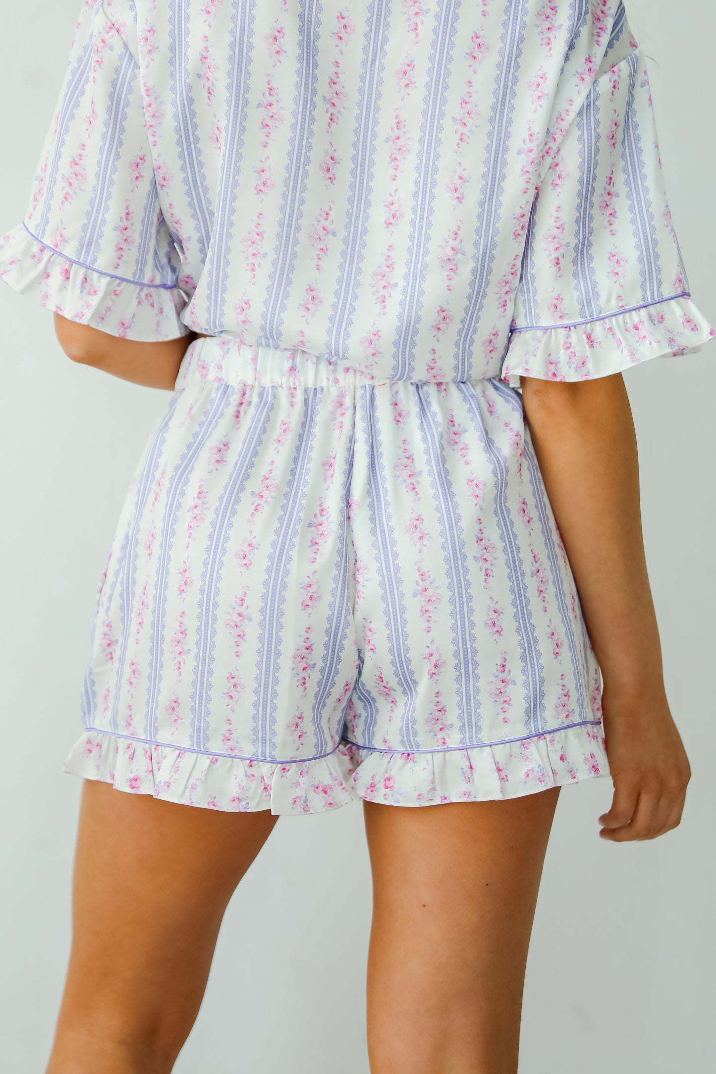 Dreaming Of You Purple Floral Pajama Shorts