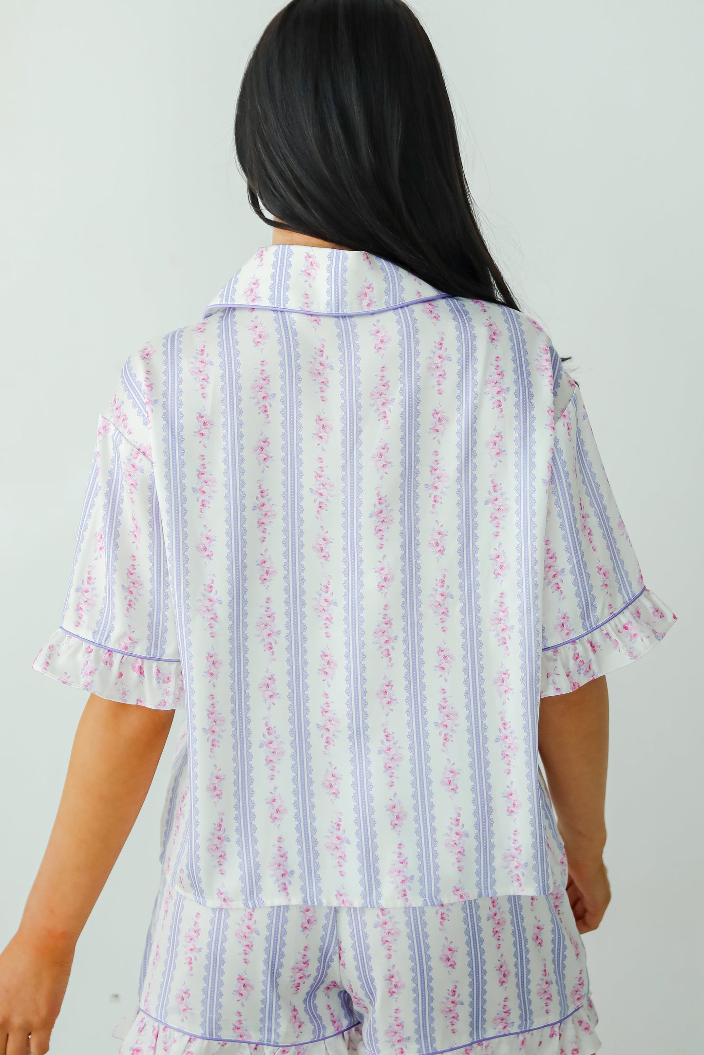 Dreaming Of You Purple Floral Pajama Top