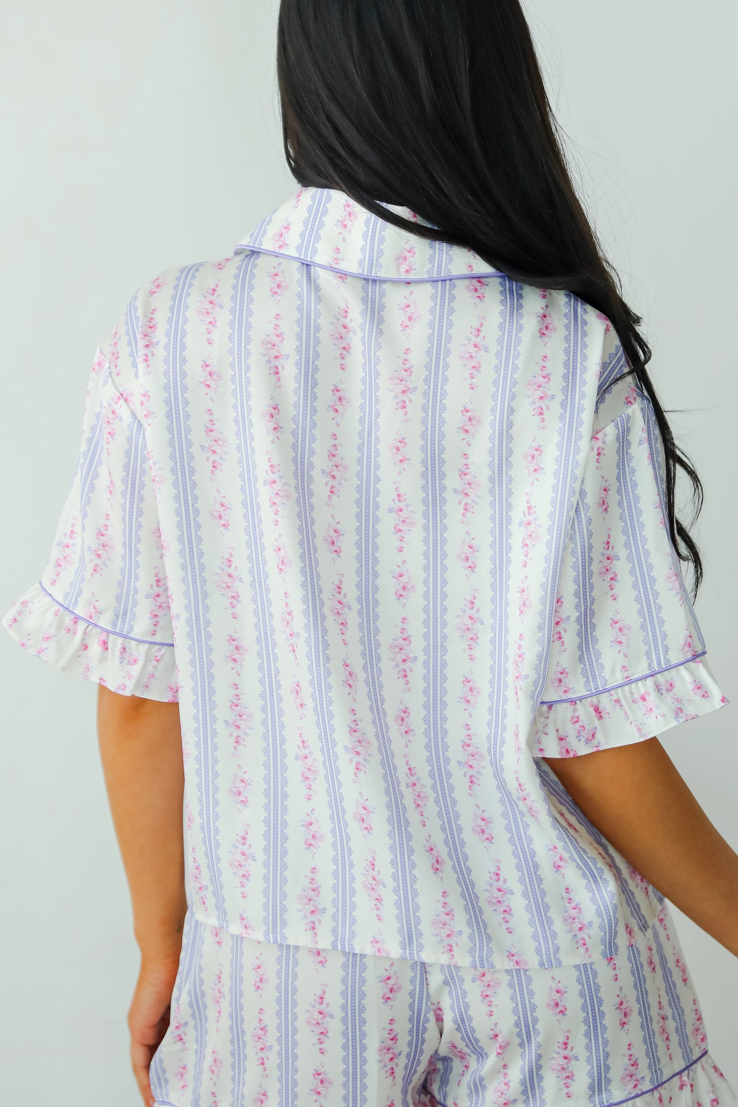 Dreaming Of You Purple Floral Pajama Top