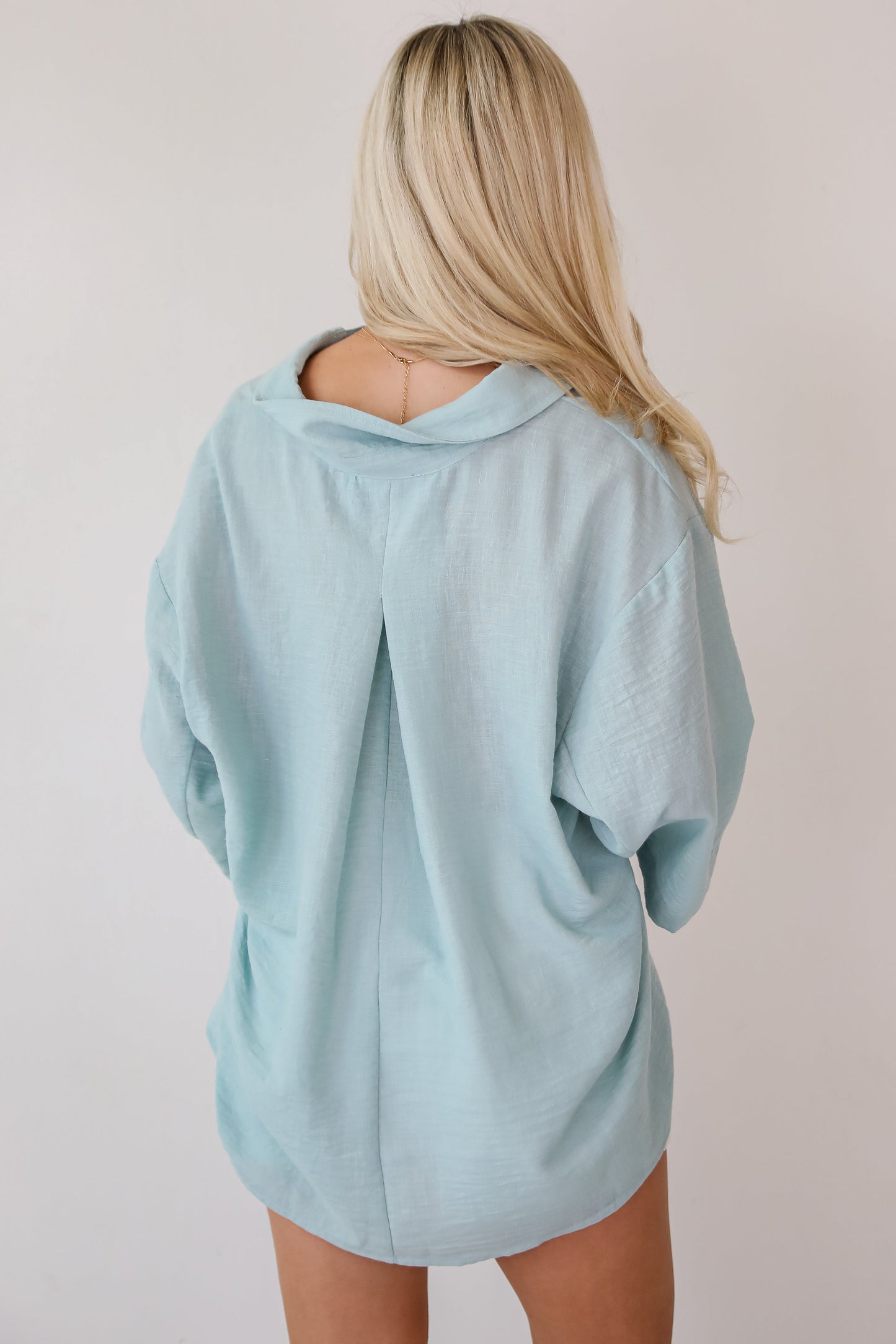 Sunny Mentality Sage Blouse - DU DEAL