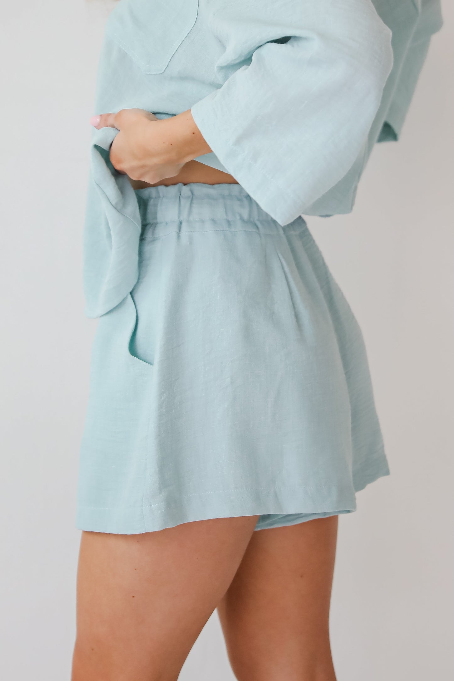 Sunny Mentality Sage Shorts - DU DEAL