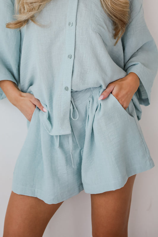 Sunny Mentality Sage Shorts - DU DEAL