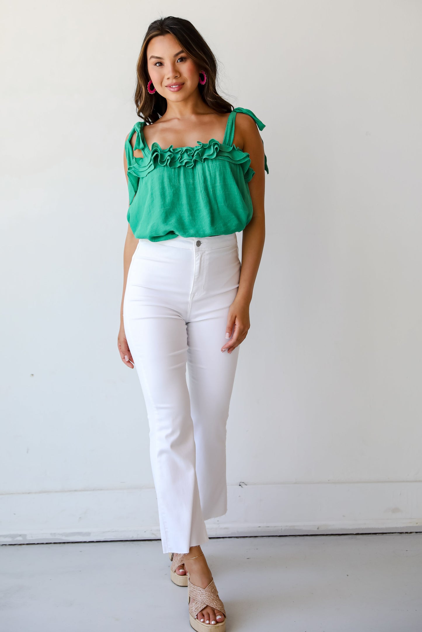 FINAL SALE - Kaitlyn White Flare Jeans