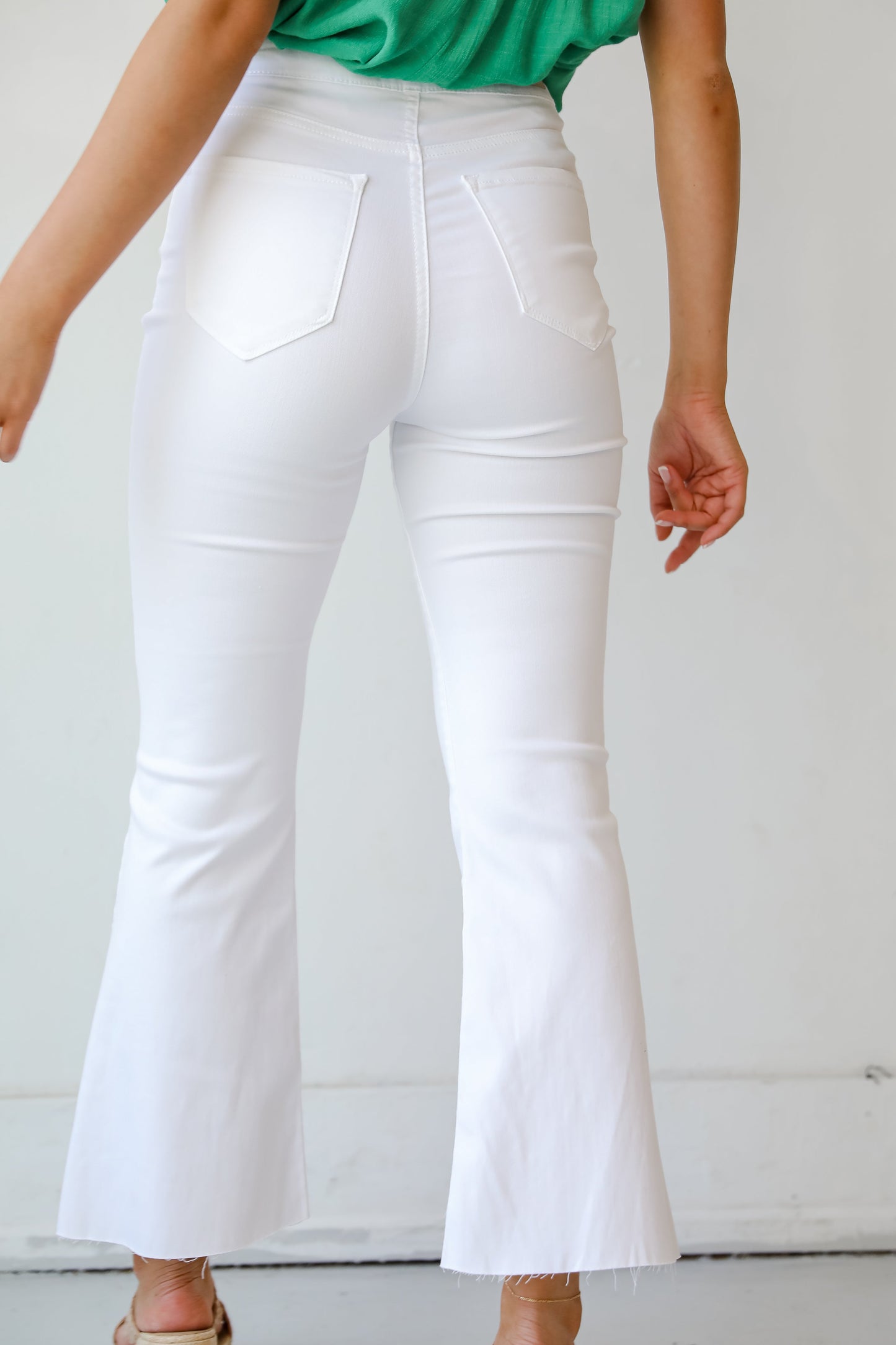 FINAL SALE - Kaitlyn White Flare Jeans
