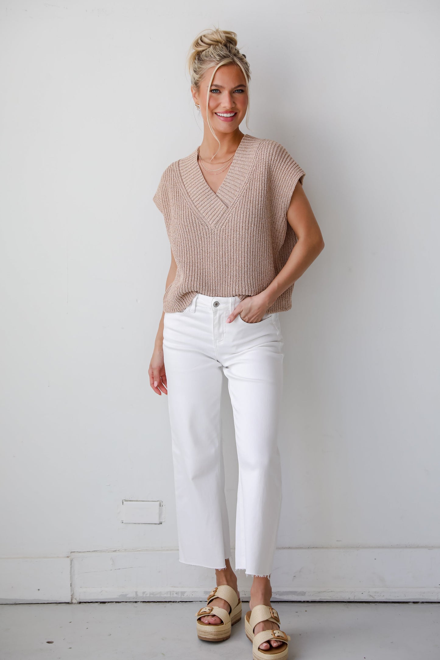 Olivia White Wide Leg Jeans