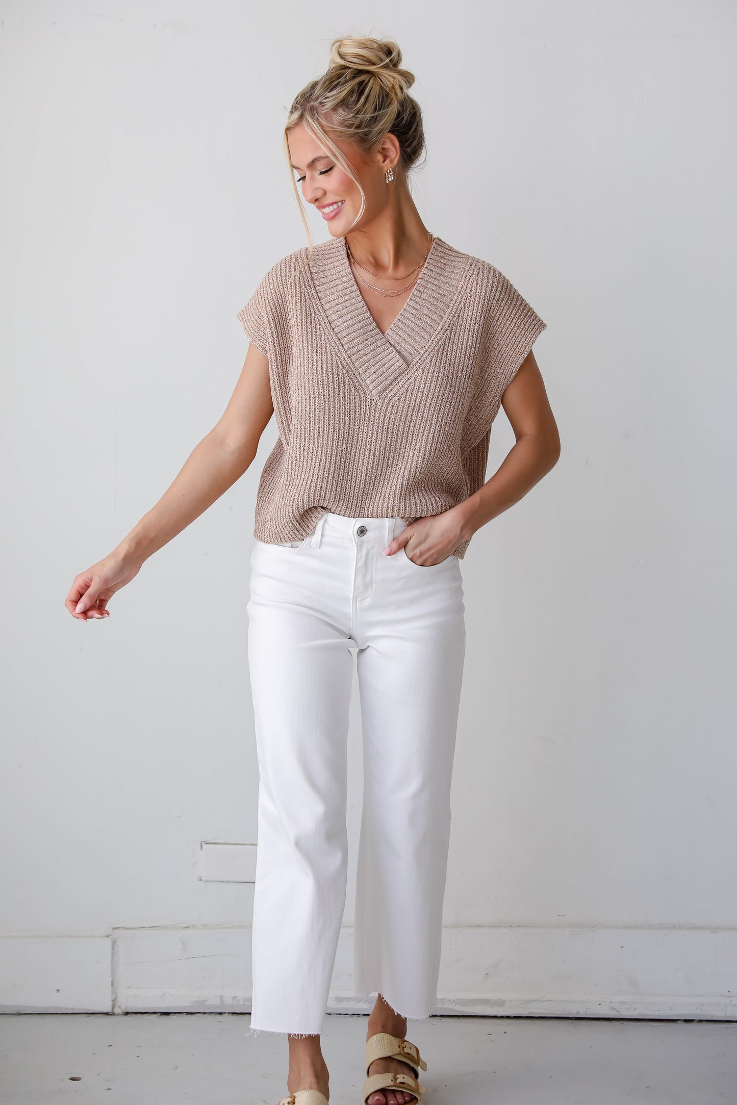Olivia White Wide Leg Jeans