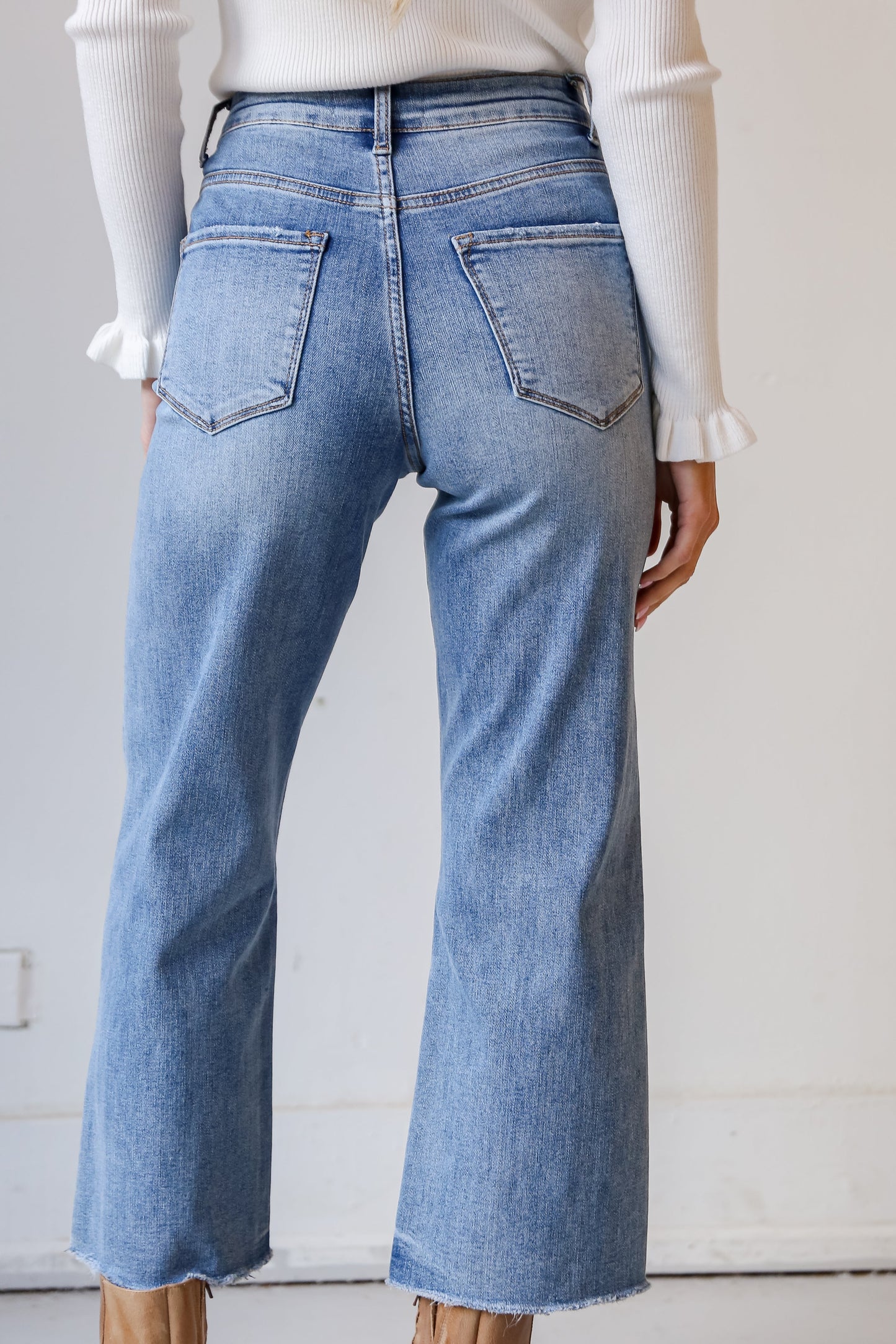 Olivia Medium Wash Wide Leg Jeans